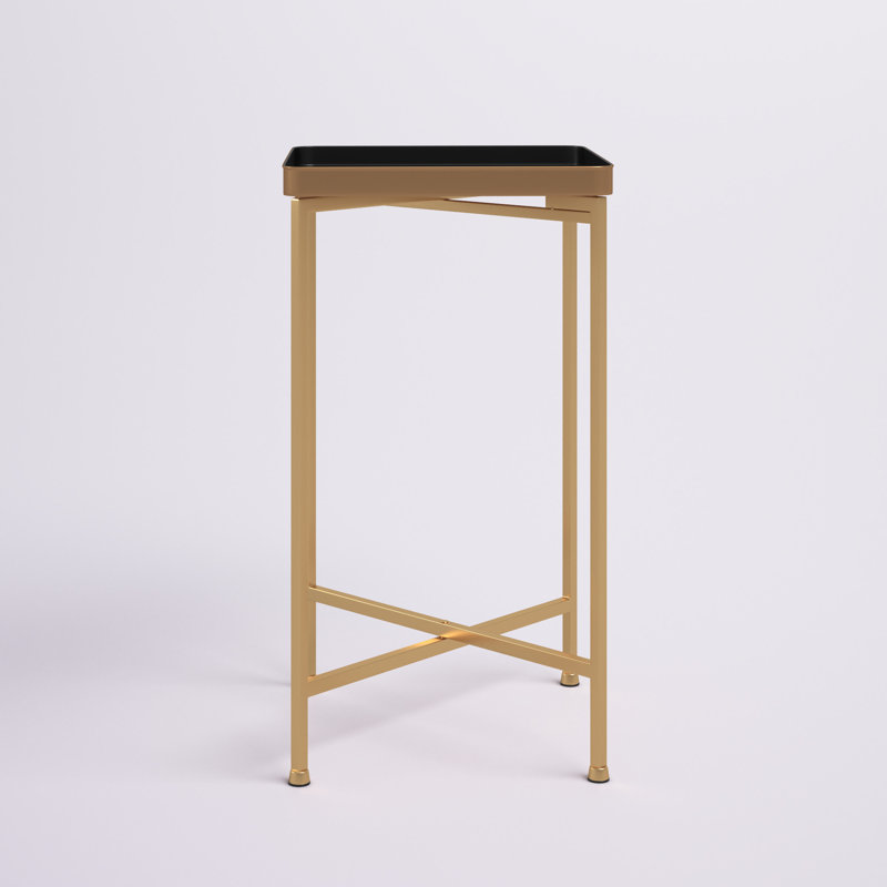 Mistana™ Alvis Tray Top Cross Legs End Table & Reviews Wayfair